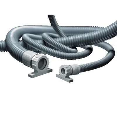 HellermannTyton Kunststoff-Schutzschlauch FG36-PVC/ST-GY | Wellschlauch 36mm | IP68 | hochflexibel | PVC Federstahl
