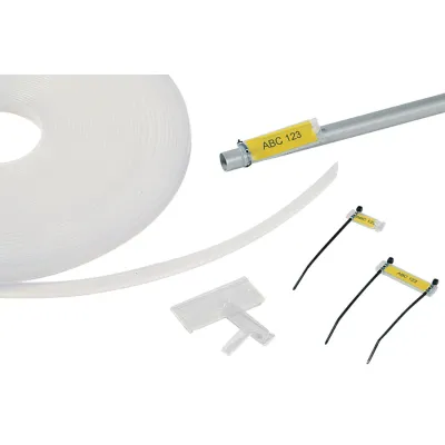 HellermannTyton Zeichenträger HC09-35-PEUV-CL 525-10353 | Kabelmarkierung | 35x10mm | transparent | 50 Stück