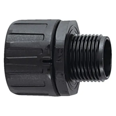 HellermannTyton Wellrohrverschraubung HG42-S-M40-PA66-BK | M40x1,5 | IP66 | Polyamid | gerade | 42mm | schwarz