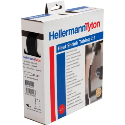 HellermannTyton Schrumpfschlauch HIS-PACK-1.6/0.8 | 2:1 | 1,6/0,8 mm | 10 m | Polyolefin | schwarz