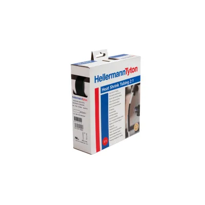 HellermannTyton Schrumpfschlauch HIS-PACK 4,8/2,4 mm | 2:1 | dünnwandig | 10 m Rolle | Polyolefin | schwarz