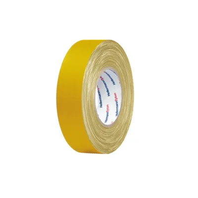 HellermannTyton Gewebeband HTAPE-TEX-YE-19X50 | 19mm x 50m | gelb | matt | Baumwolle | reißfest | rückstandsfrei