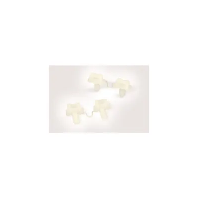 HellermannTyton Befestigungssockel TY5K2-PA66HS-NA 152-11209 | Keilsockel | 14x12x7,8mm | Kunststoff | natur | 100 Stück