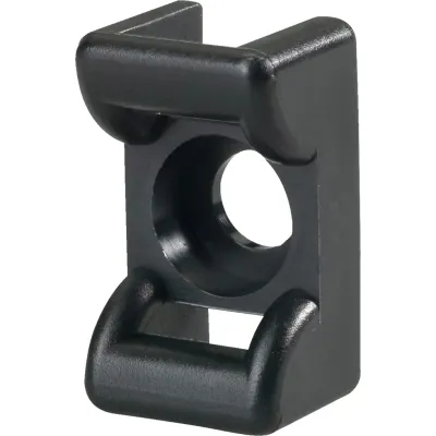 HellermannTyton Befestigungssockel KR8G5-HS-BK 151-24850 | Kabelbinder bis 8mm | schraubbar | 25x14,5x12mm | schwarz