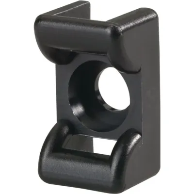 HellermannTyton Befestigungssockel KR8G5-HS-BK 151-24850 | Kabelbinder bis 8mm | schraubbar | 25x14,5x12mm | schwarz