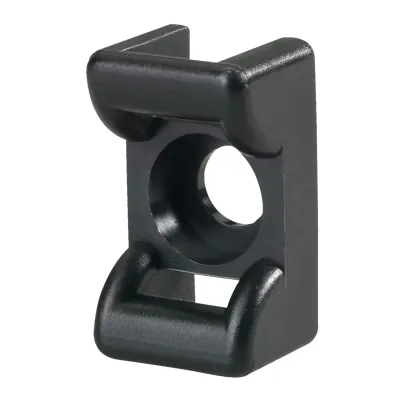HellermannTyton Befestigungssockel KR8G5-HS-BK 151-24850 | Kabelbinder bis 8mm | schraubbar | 25x14,5x12mm | schwarz