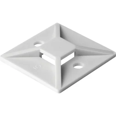 HellermannTyton Befestigungssockel MB3A-PA66-BK 151-28320 | Klebesockel für Kabelbinder bis 4,1mm | 19x19mm | schwarz