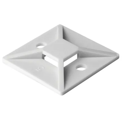 HellermannTyton Befestigungssockel MB3A-PA66-BK 151-28320 | Klebesockel für Kabelbinder bis 4,1mm | 19x19mm | schwarz