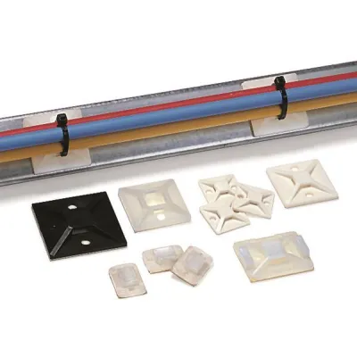 HellermannTyton Befestigungssockel MB5A-PA66-WH 151-28529 | selbstklebend | für Kabelbinder bis 8,9 mm | weiß