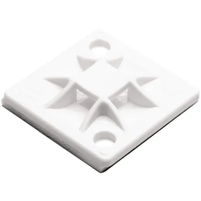 HellermannTyton Befestigungssockel QM20A-PA66-NA-C1 | 20x20mm | selbstklebend & schraubbar | 100 Stück