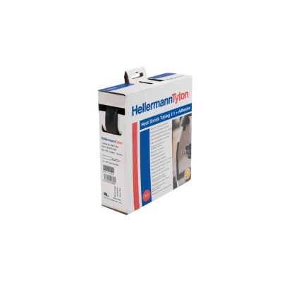 HellermannTyton Schrumpfschlauch | HIS-A-9/3-PO-X-BK | 3:1 | dünnwandig | 9/3mm | 5m | Polyolefin | schwarz