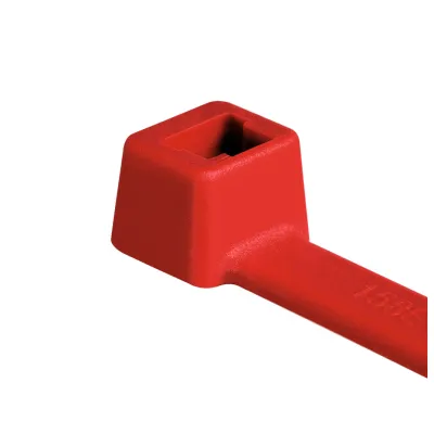HellermannTyton Kabelbinder T80R-PA66-RD 210x4,7 mm | PA66 | innenverzahnt | halogenfrei | rot | 100 Stück