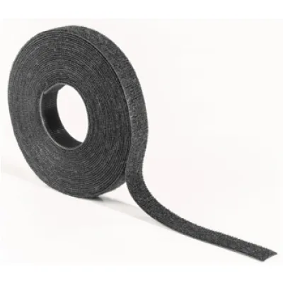 HellermannTyton Klettband TEXTIE-25M-PA66/PP-BK 130-00022 | Kabelbinder 25m x 13mm | wiederverwendbar | schwarz