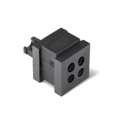 HellermannTyton Vierfachtülle VarioPlate VP-S_4/4-5 Kabeltülle 4-5 mm | IP65/IP66 | Zugentlastung | Kunststoff | schwarz