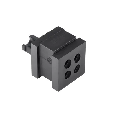 HellermannTyton Vierfachtülle VarioPlate VP-S_4/4-5 Kabeltülle 4-5 mm | IP65/IP66 | Zugentlastung | Kunststoff | schwarz