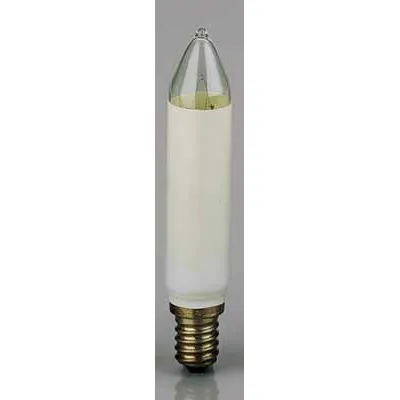 hellum Schaftkerzen 905021 Ersatzlampe E14 16V 4W | 2 Stück | für Lichterketten 15 Brennstellen | Warmweiß | Elfenbein