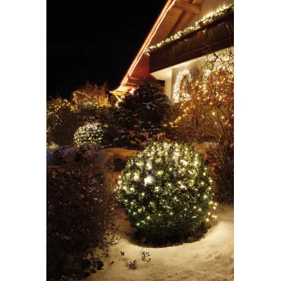 Hellum LED-Lichtnetz 577853 | 160 LEDs | 2x2m | Außen geeignet | weiß | grünes Kabel