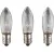 Bild: HELLUM Riffelkerze 914139 | Ersatz-Lampen für Lichterkette | E10 Sockel | 16V 3W | klar | 3er Pack