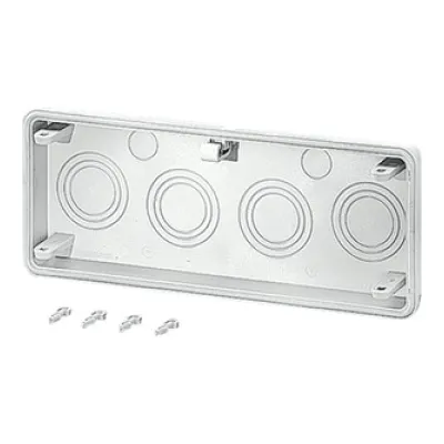 Hensel Anbauflansch Mi FM 50 | Einführung 2xM20, 4xM32/40/50 | 300x100 mm | Polycarbonat | grau | für Schaltanlagen