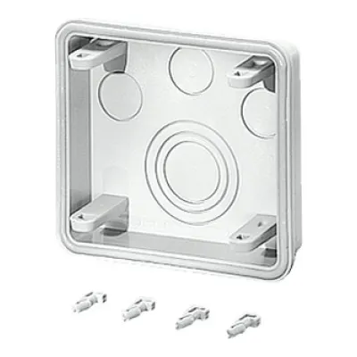 HENSEL Anbauflansch Mi FM 15 | 3xM20 & 1xM32/40/50 | 150x100mm | Kabelverschraubung | Kunststoff | RAL 7032