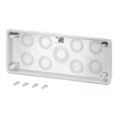 HENSEL Anbauflansch Mi FM 32 | 8xM25/32 1xM25/32/40 | Einführungsflansch | 300x100mm | Kunststoff | grau RAL 7032