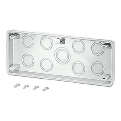 HENSEL Anbauflansch Mi FM 32 | 8xM25/32 1xM25/32/40 | Einführungsflansch | 300x100mm | Kunststoff | grau RAL 7032