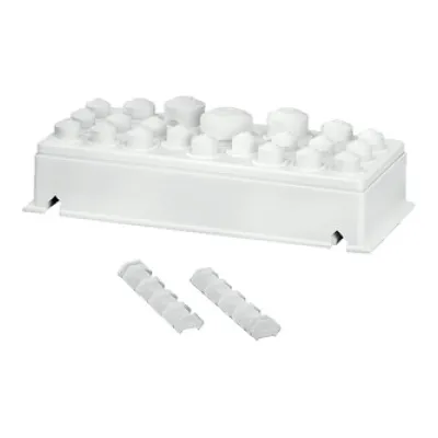 Hensel Anbauflansch FP FG 222 | Einführungsflansch Gehäuse Gr. 2 | 270x110mm Kunststoff grau RAL 7035