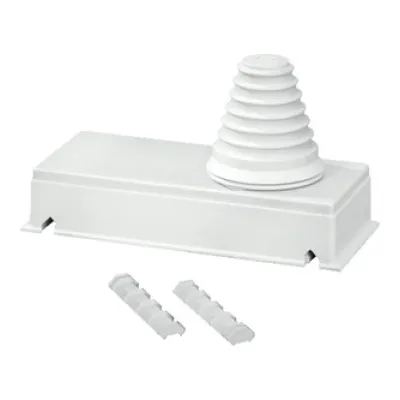 Hensel Anbauflansch FP FG 272 | Einführungsflansch Gehäusegröße 2 | 270x110mm | Ø30-72mm | Kunststoff | RAL 7035