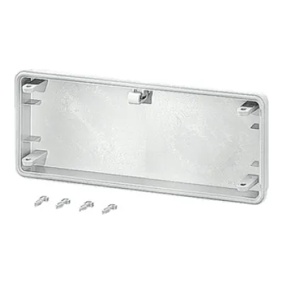 HENSEL Anbauflansch Mi FP 20 | 300x100mm | ohne Vorprägungen | Kunststoff | blind | transparent | RAL 7032