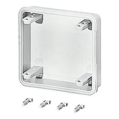 HENSEL Anbauflansch Mi FP 15 | Kabelverschraubung | Kunststoff | 150x100 mm | ohne Vorprägungen | unbehandelt