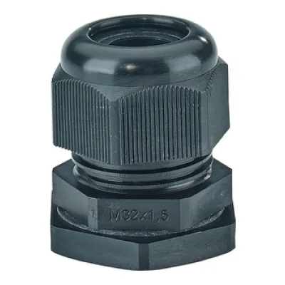 HENSEL Anbau-Kabelstutzen ASS 32 | Kabelverschraubung M32 | IP67 | Polyamid | metrisch | Zugentlastung | schwarz