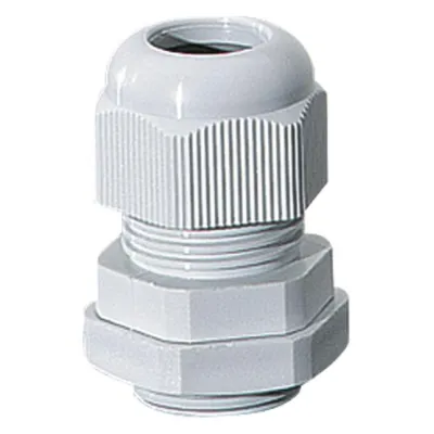 HENSEL Anbau-Kabelstutzen AKS 29 | Kabelverschraubung PG29 | IP65 | Zugentlastung | PA Polyamid | Ø 18-25mm | grau
