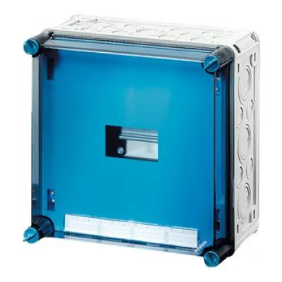 HENSEL Automatengehäuse Mi 1281 | 6TE | IP65 | Aufputz | Kunststoff | 1-reihig | transparenter Deckel | grau RAL7032