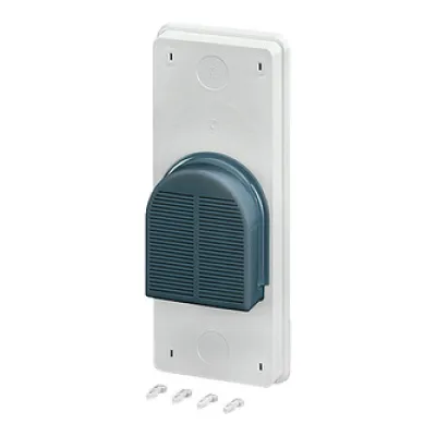 Hensel Belüftungsflansch Mi BF 44 | Lüfterblech 300x50mm | IP44 | Kunststoff | mit Belüftungsgitter | RAL 7032