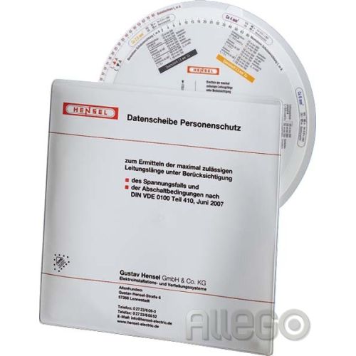 Bild: Hensel Datenscheibe Personenschutz f.CU 4012591775010