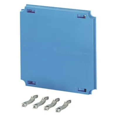 Hensel Einbauplatte Mi EP 02 | 4012591656951 | für Mi-Leergehäuse Größe 2 | 286x286 mm | Kunststoff | grau