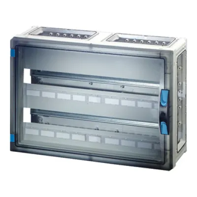 Hensel Kleinverteiler Aufputz FP 1439 | Automatengehäuse 54TE 2-reihig | IP65 | Kunststoff | RAL 7035 Grau