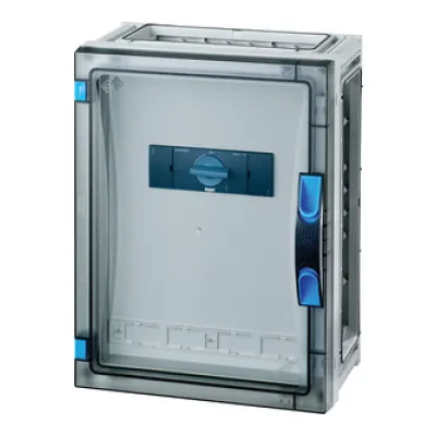 HENSEL Lasttrennschaltergehäuse FP 5201 | 125A 3-polig | Polycarbonat | IP66 | transparent | Wandmontage | grau RAL 7035