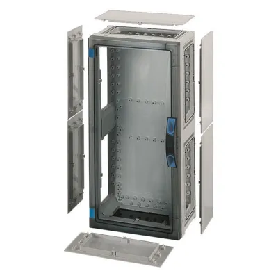 HENSEL Enystar Leergehäuse FP 0341 | Kunststoff | Aufputz | IP65 | 276x546x186mm | transparente Tür | grau RAL 7035