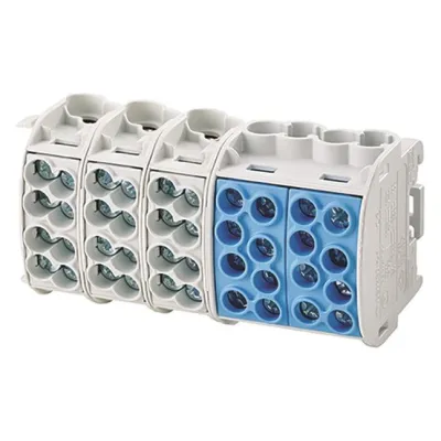 HENSEL Hauptleitungsabzweigklemme KKL 48 | 4-polig | 1,5-25 mm² | schraubbar | DIN-Schiene | Kupfer | blau