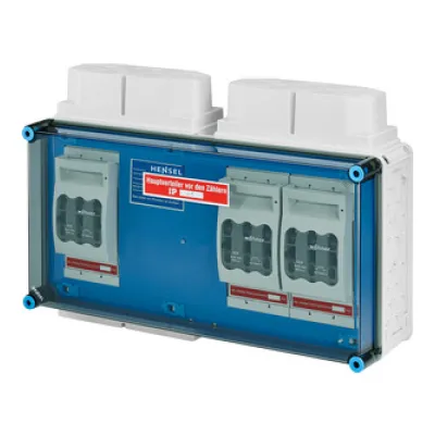 HENSEL Hauptleitungsverteiler HV0100 | 3-polig | 100A | NH00 | IP65 | 502mm Höhe | kieselgrau