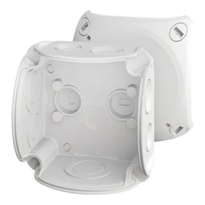 HENSEL Kabelabzweigkasten DK 0100 G | IP66 | 84x84x55mm | quadratisch | Kunststoff | 2,5qmm | ohne Klemme | grau