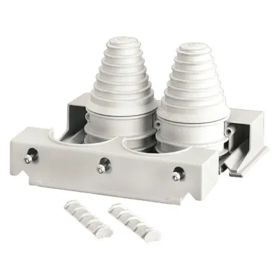 HENSEL Einführungsflansch FP FG 282 | Kabeleinschub 2x Ø30-72mm | Kunststoff | 270x100mm | unbehandelt