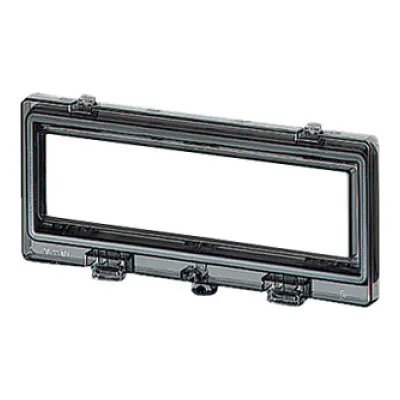 Hensel Klappdeckel Mi KL 12 | 12TE | IP65 | transparent | 112x249x20mm | Polycarbonat | RAL 7032