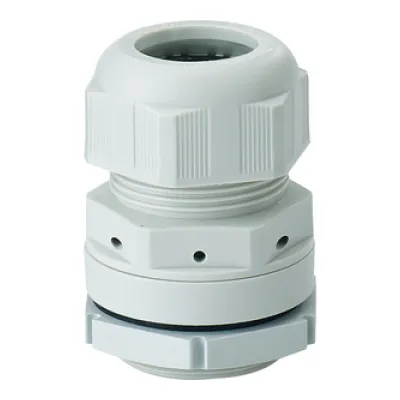 Hensel Kombi-Belüftungsstutzen KBM 32 | M32x1,5 | IP66/IP67 | Zugentlastung | für 13–21mm Kabel | Polyamid | grau