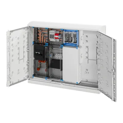 HENSEL Ladeverteiler Mi EV 44kW | Verteilerschrank 400V TN-S | IP54 | für 3 Doppelladepunkte | Kunststoff