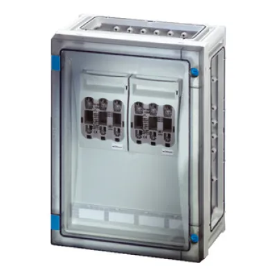 Hensel Lasttrenngehäuse FP 4212 | 2x NH00C | 3-polig | 125A | IP65 | Polycarbonat | grau | 270x163x360mm