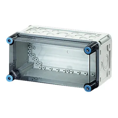 Hensel Mi-Leergehäuse Mi 0100 | IP65 Wandgehäuse | 300x150x170mm | transparent | Polycarbonat | grau RAL7032