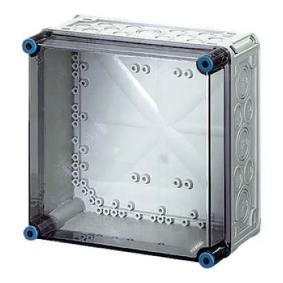 Hensel Mi-Leergehäuse Mi 0200 | IP65 Wandgehäuse | 300x300x170mm | Polycarbonat | transparenter Deckel | grau