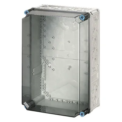 Hensel Leergehäuse Mi 0310 | IP65 Wandgehäuse Kunststoff | 300x450x214mm | transparenter Deckel | grau RAL7035